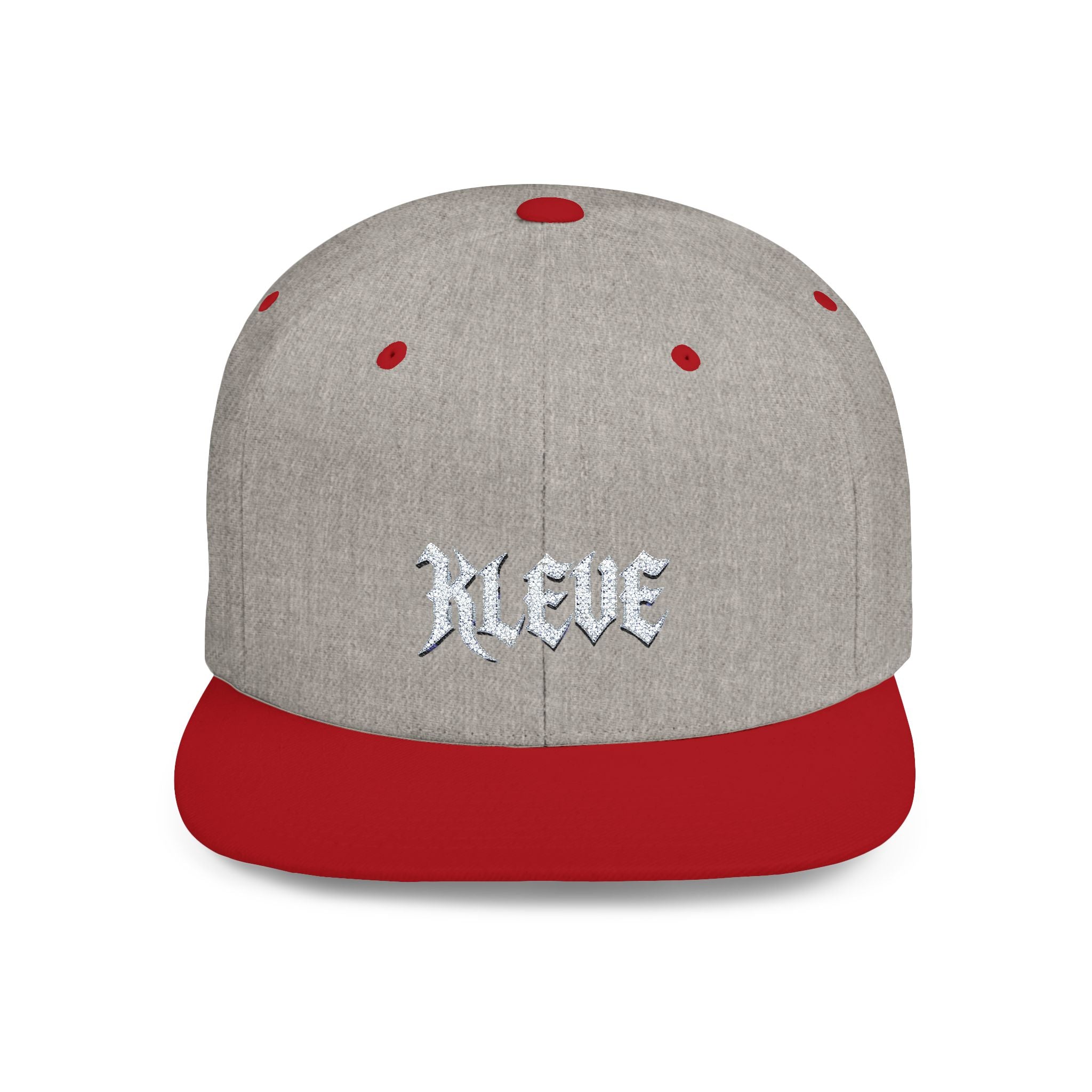 Snapback Hat — Minimal 'KLEVE' Embroidered Flat Bill Cap