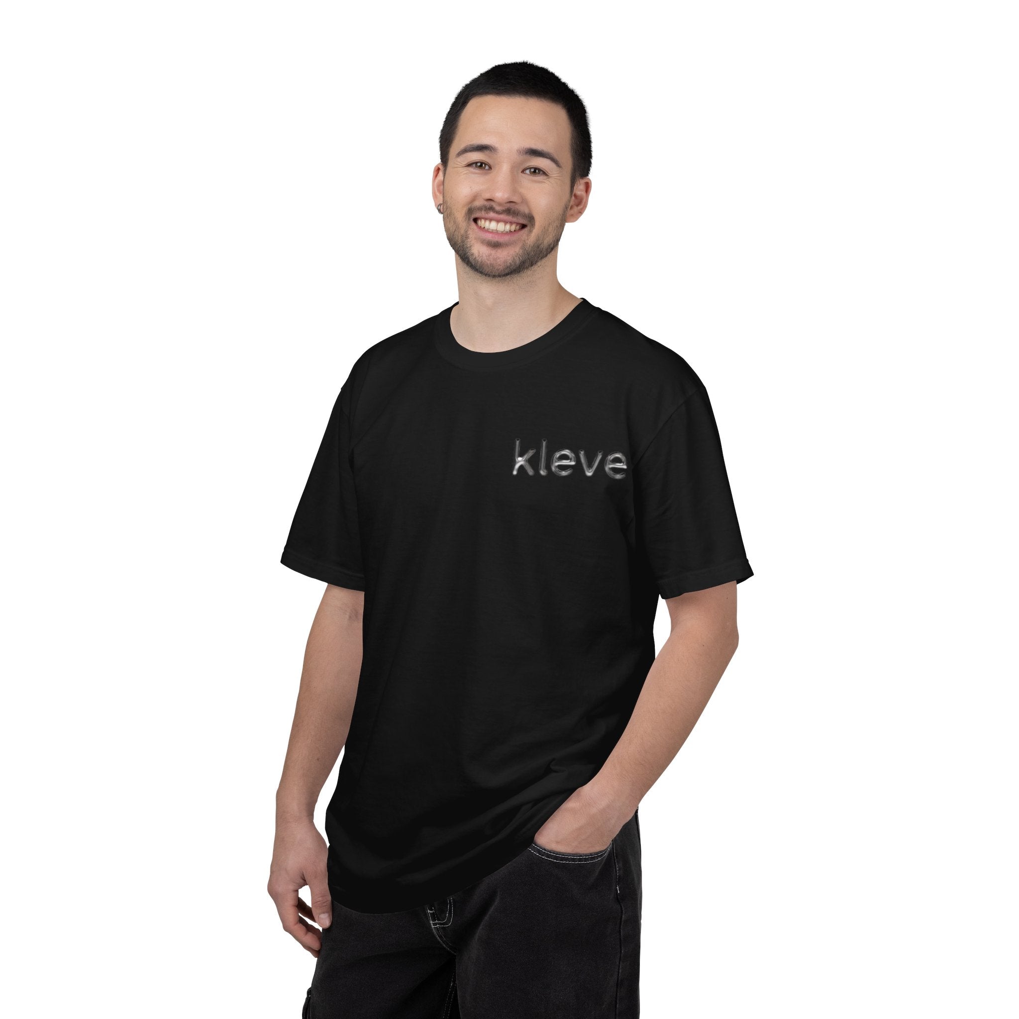 Kleve Minimal Logo T-Shirt — Small Chest Text Tee