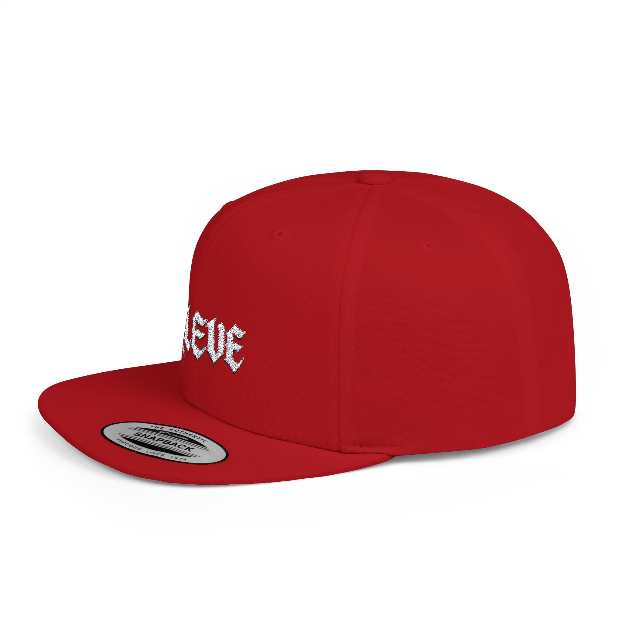 Snapback Hat — Minimal 'KLEVE' Embroidered Flat Bill Cap