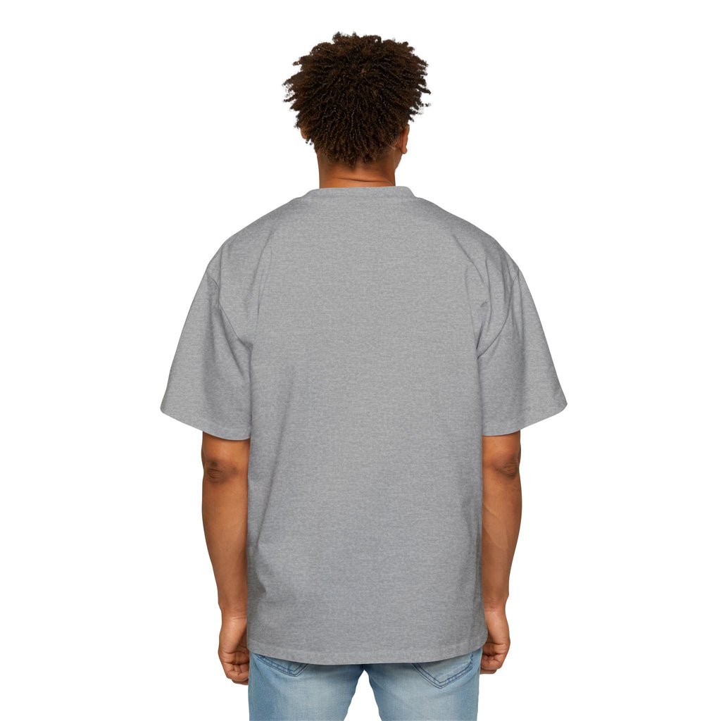 Oversized Tee — Distorted Wave Graphic (Aqua & Black)