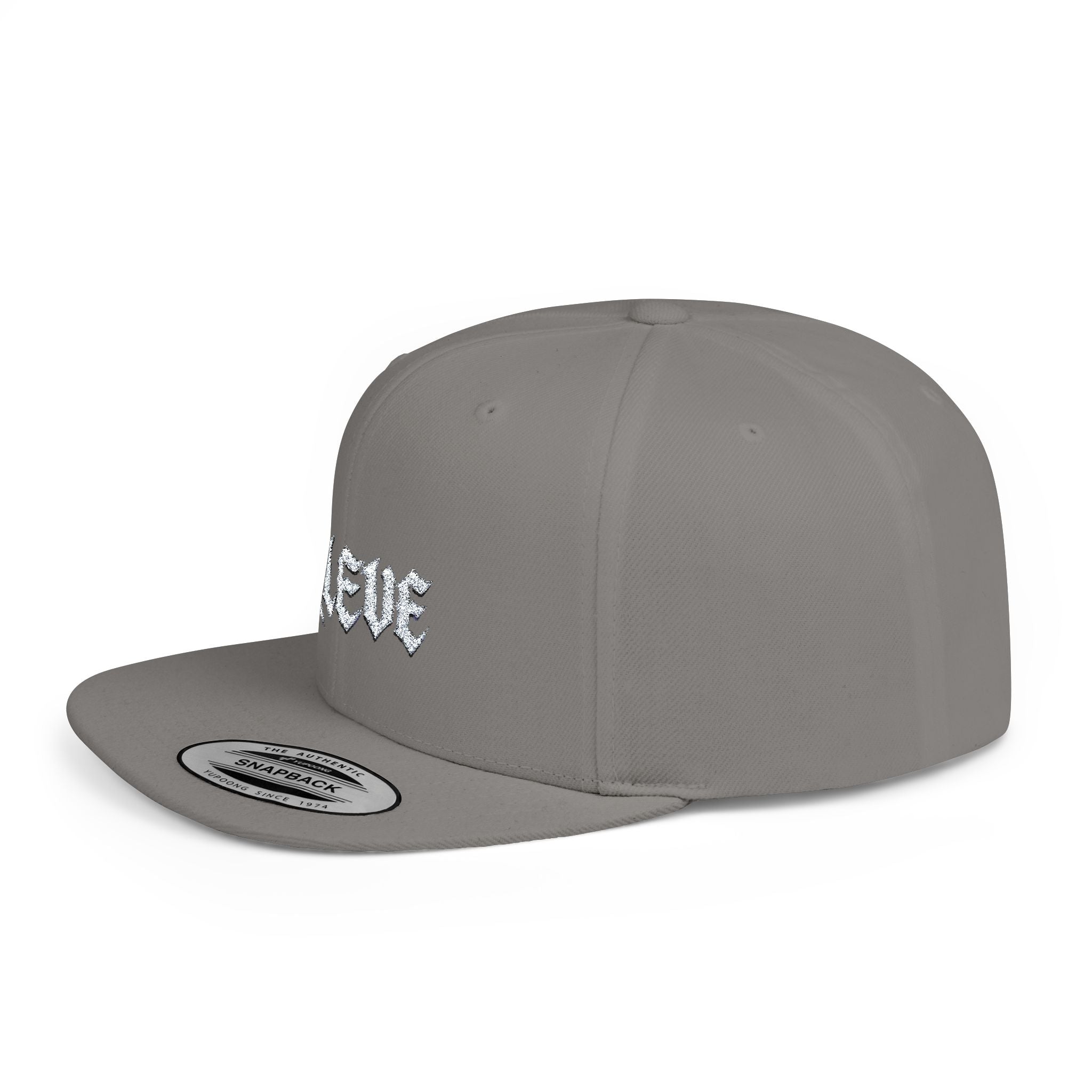 Snapback Hat — Minimal 'KLEVE' Embroidered Flat Bill Cap
