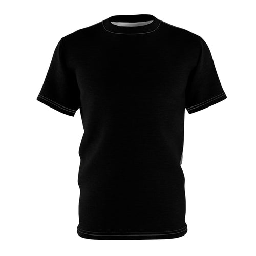 Black Cut & Sew Tee — Minimal All-Over Print Unisex T-Shirt