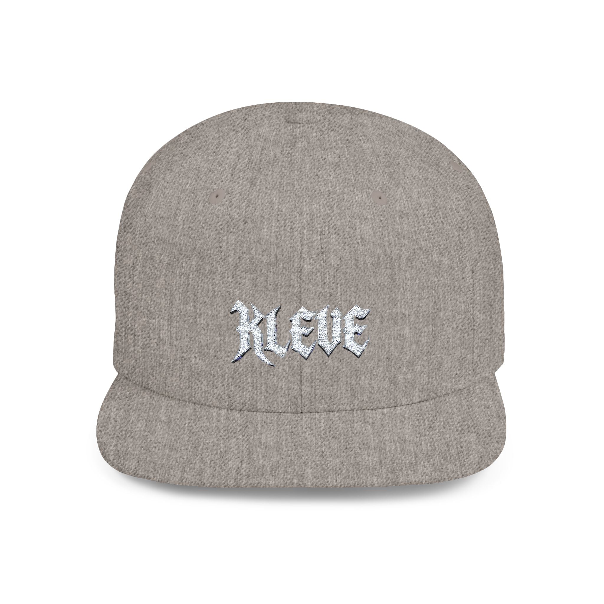 Snapback Hat — Minimal 'KLEVE' Embroidered Flat Bill Cap