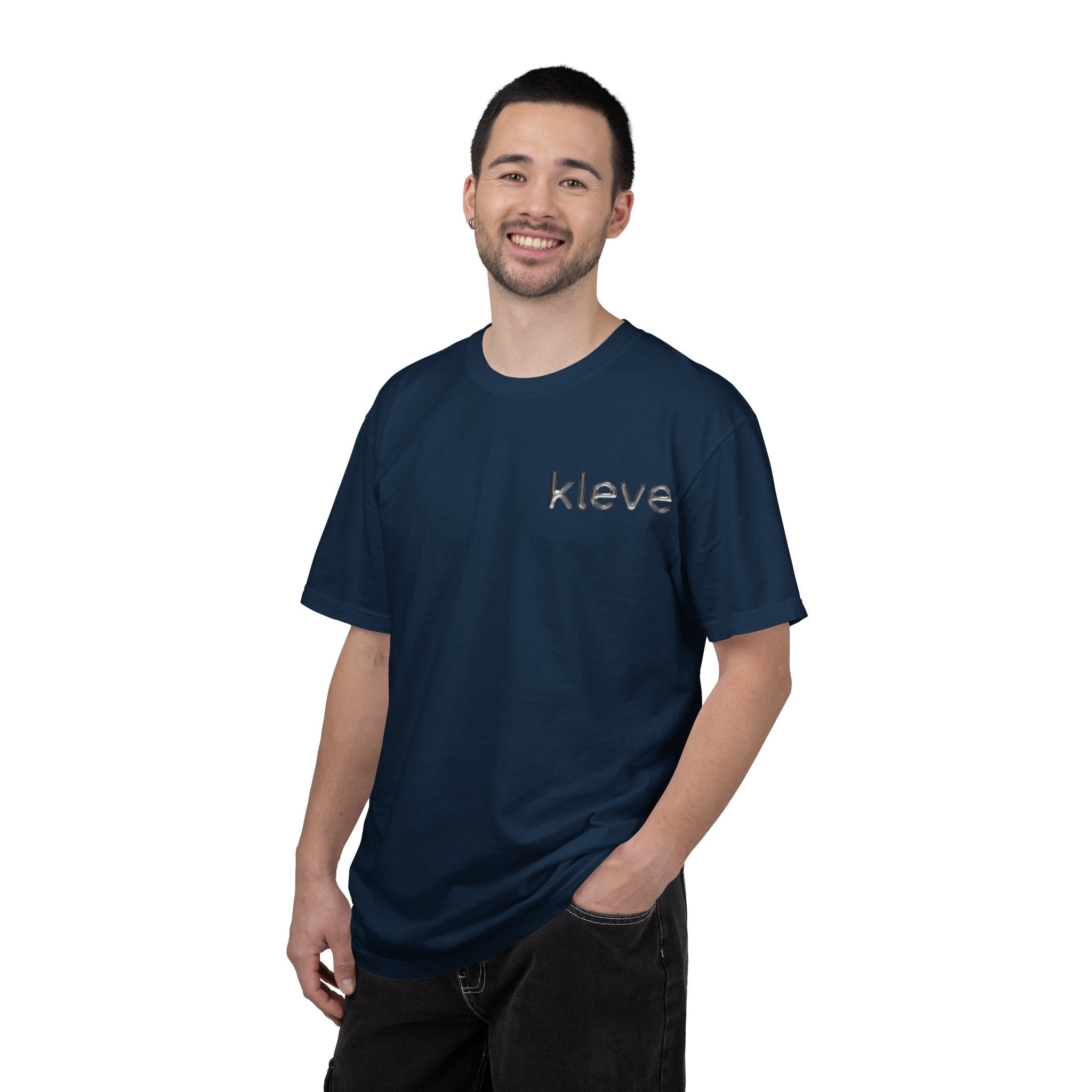 Kleve Minimal Logo T-Shirt — Small Chest Text Tee