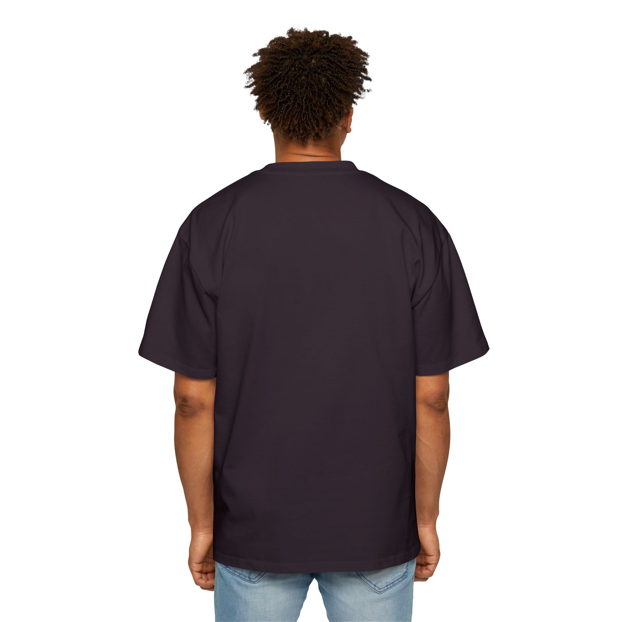 Oversized Tee — Distorted Wave Graphic (Aqua & Black)