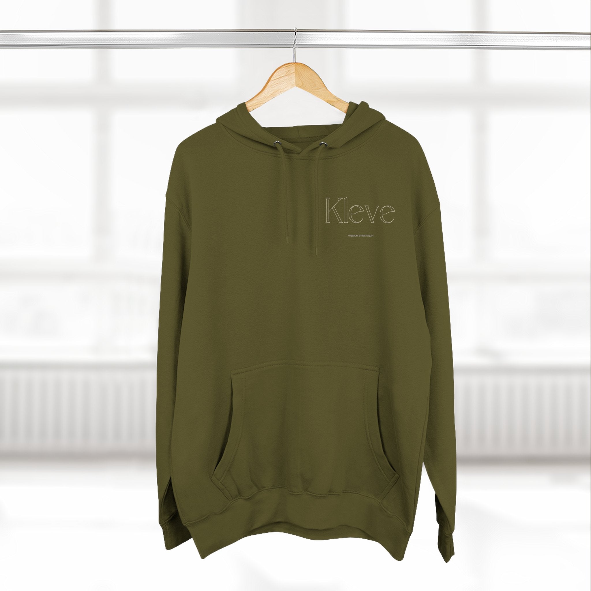Clever Minimalist Hoodie — Embroidered 'Kleve' Chest Logo