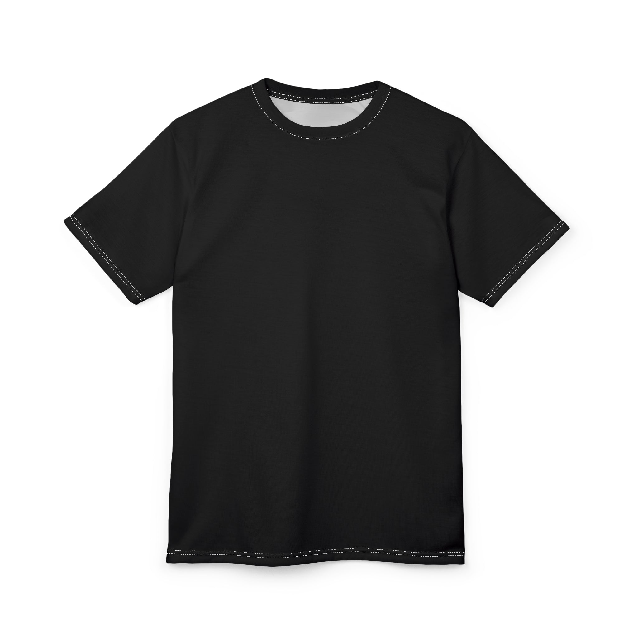 Black Cut & Sew Tee — Minimal All-Over Print Unisex T-Shirt