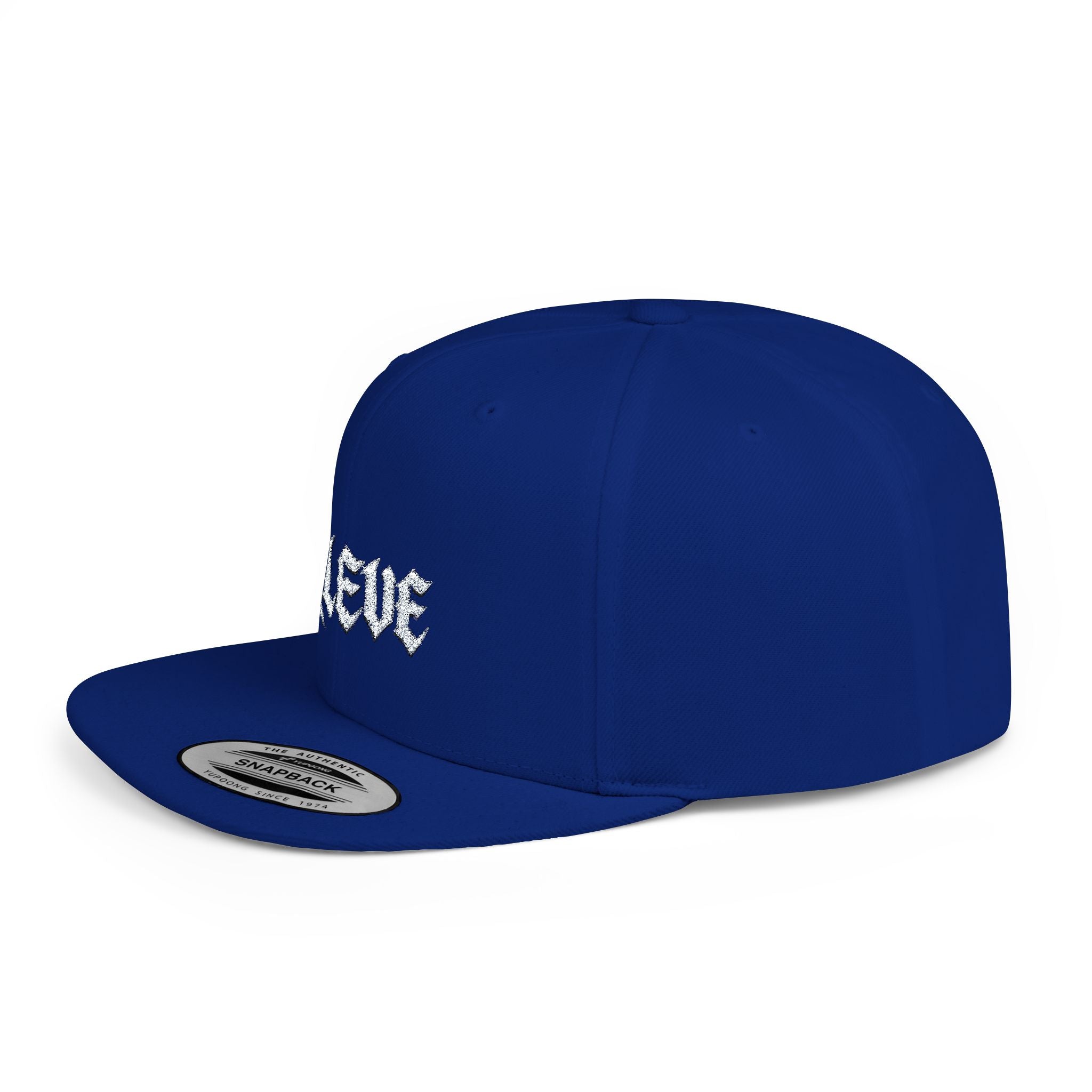 Snapback Hat — Minimal 'KLEVE' Embroidered Flat Bill Cap