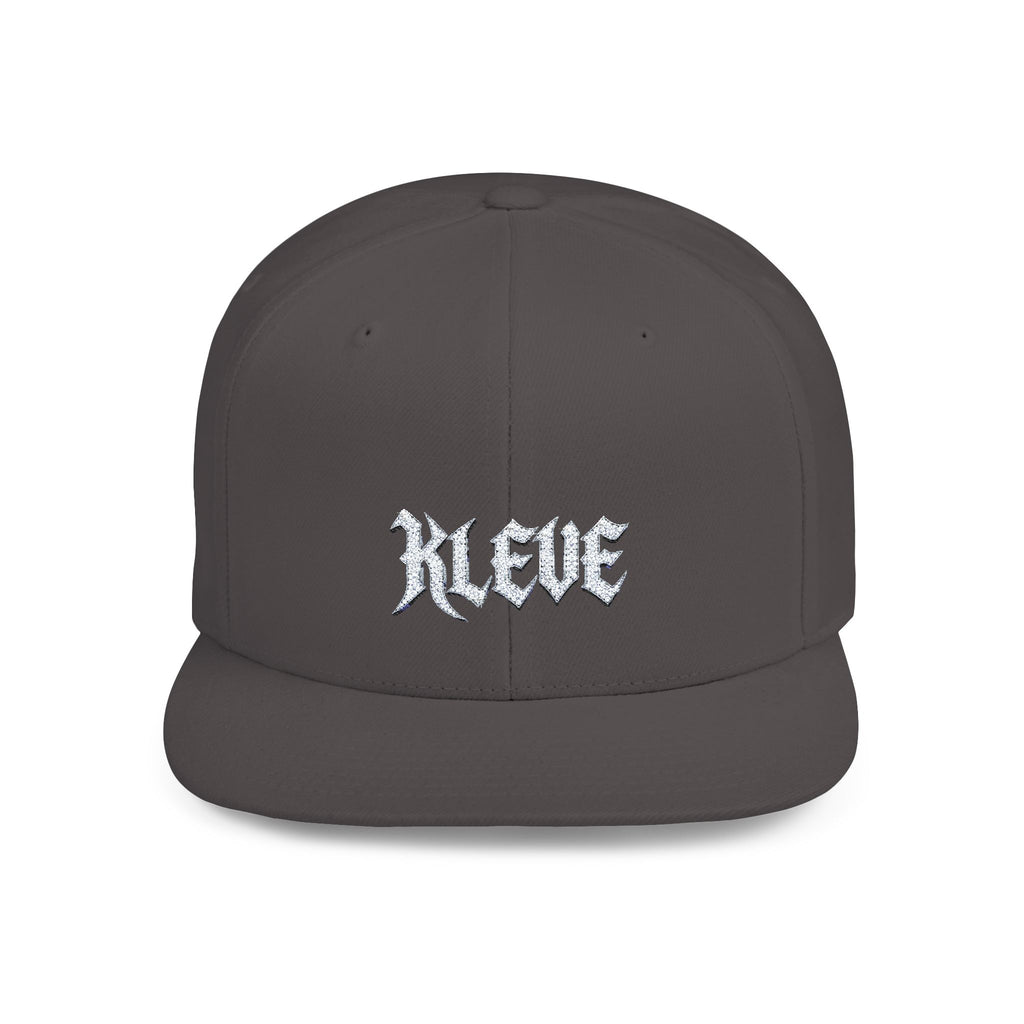 Snapback Hat — Minimal 'KLEVE' Embroidered Flat Bill Cap