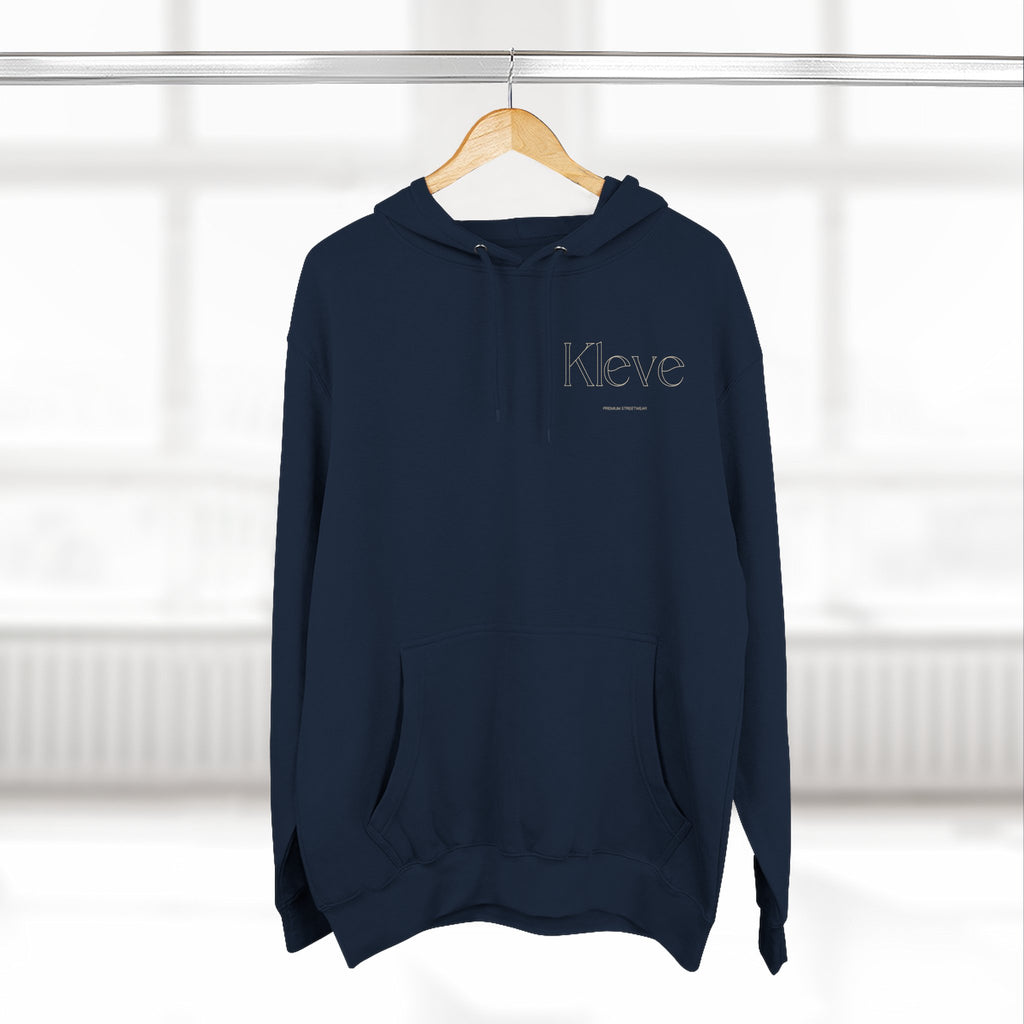 Clever Minimalist Hoodie — Embroidered 'Kleve' Chest Logo