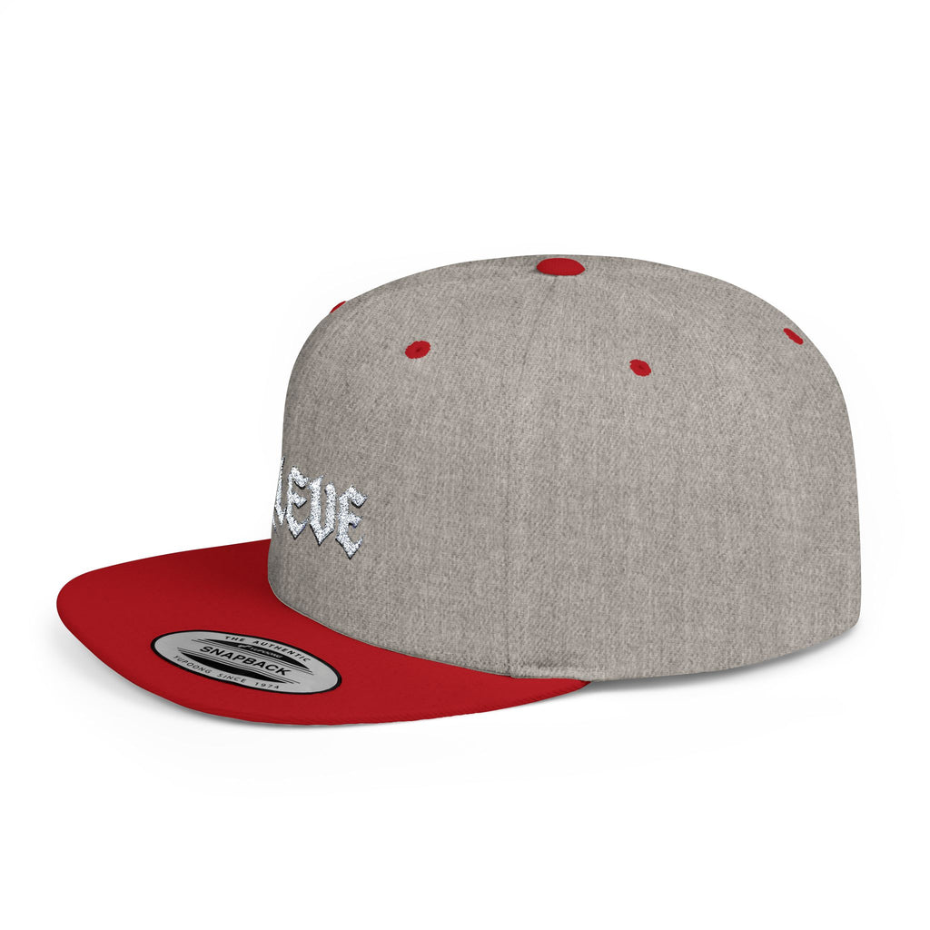 Snapback Hat — Minimal 'KLEVE' Embroidered Flat Bill Cap