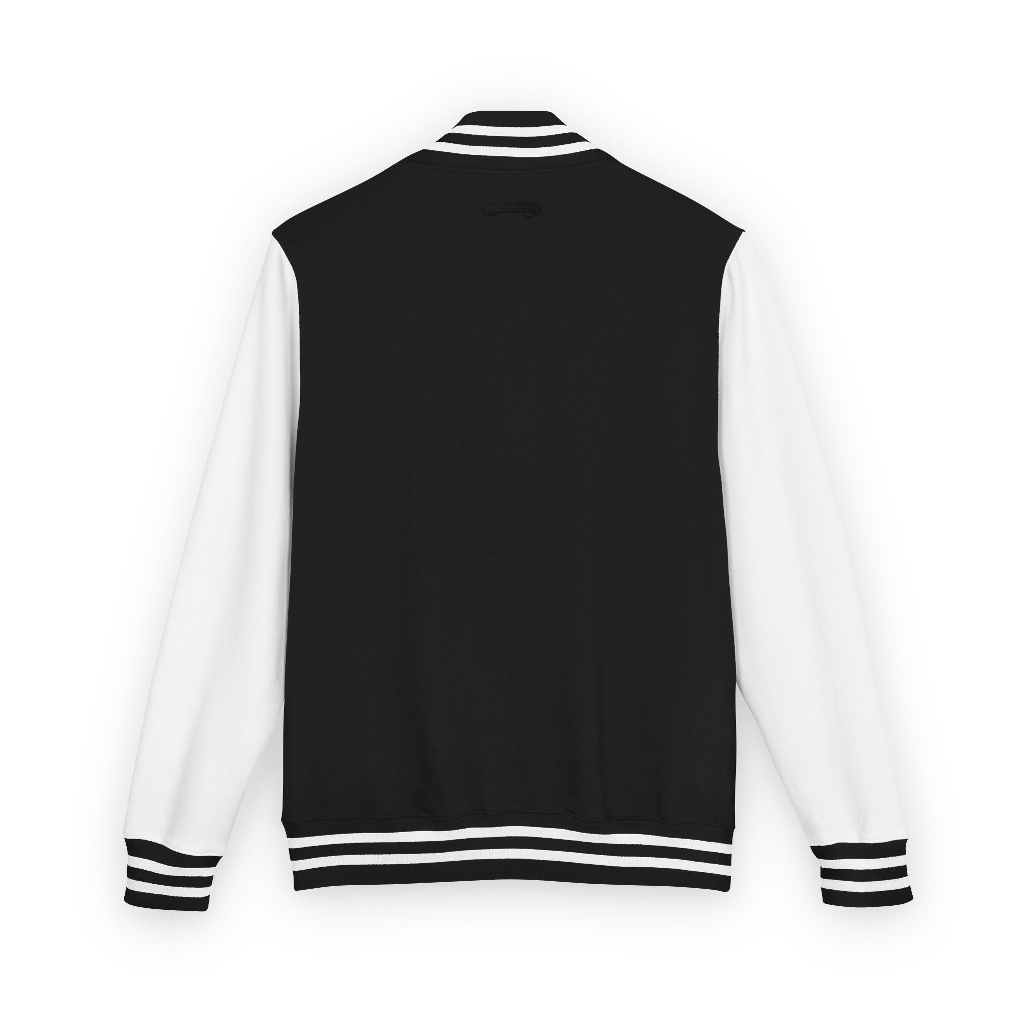 Gothic Script Letterman Jacket - Black & White Varsity