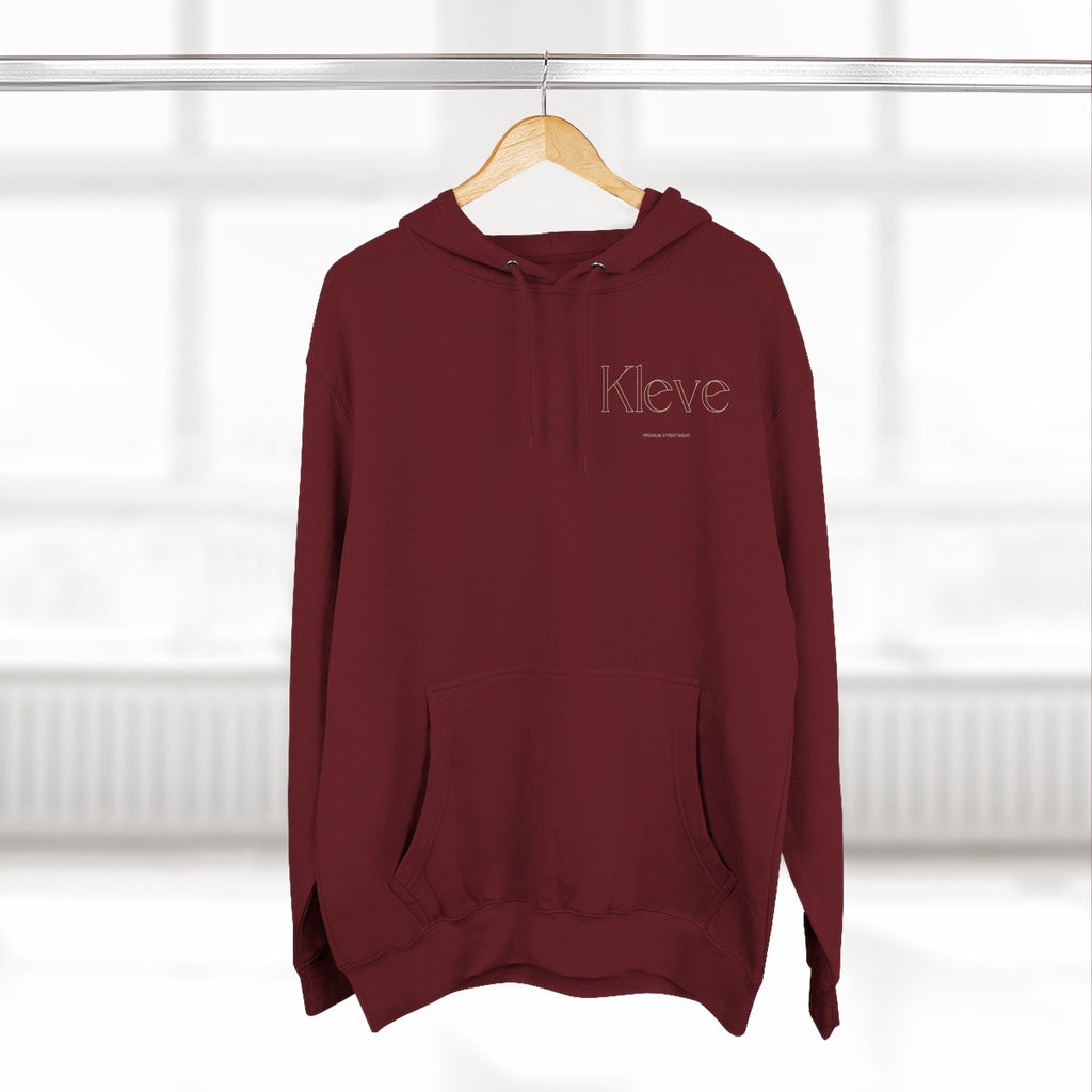 Clever Minimalist Hoodie — Embroidered 'Kleve' Chest Logo